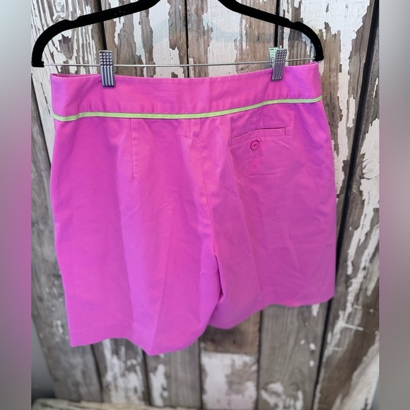 Lilly Pulitzer Pink and Green Polo Shirt & Short Set Vintage XL & Size 10 - Picture 11 of 16
